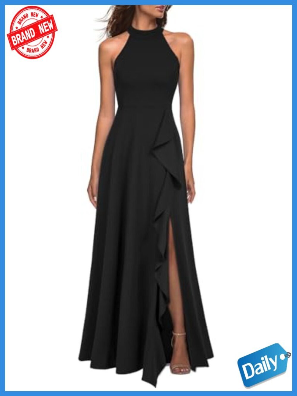 High Neck Sexy Split Maxi Long Formal Dress - Picture 1 of 2